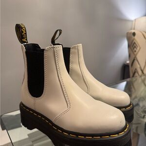 Dr. Martens White Ankle Boots